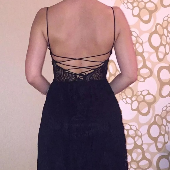 New Black Summer Lace Up Dress - Picture 7 of 7